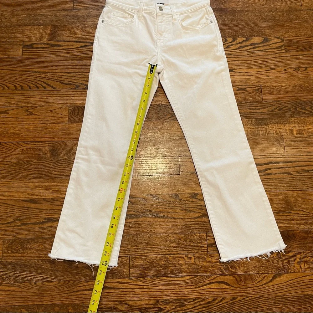 Current/Elliott Cropped White Jeans